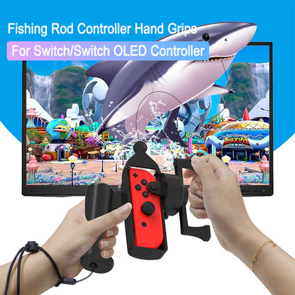 Plastic Game Console Controller Holder Fishing Rod Shaped Handle Grips