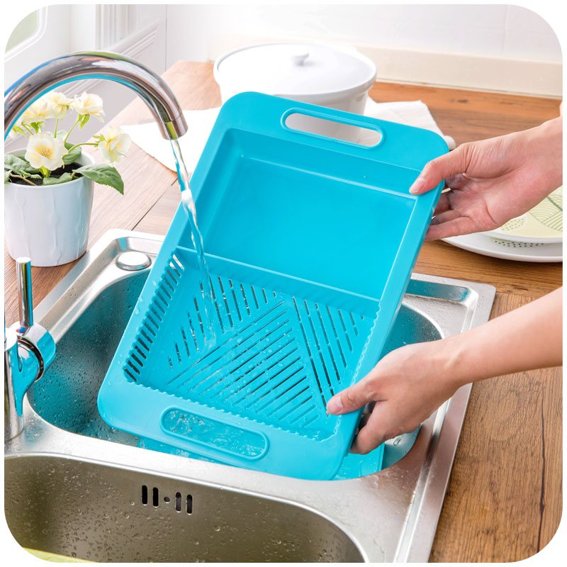 Multifunction Kitchen Chopping Blocks Sinks Drain Basket Cutting Board