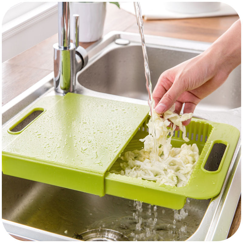 Multifunction Kitchen Chopping Blocks Sinks Drain Basket Cutting Board