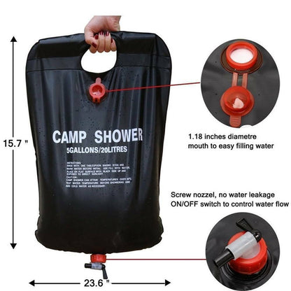 Portable Camping Shower Heating Bath Bag Travel