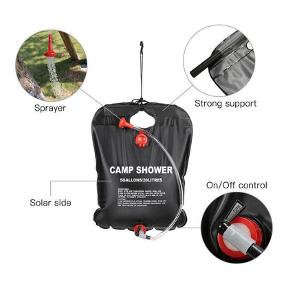 Portable Camping Shower Heating Bath Bag Travel